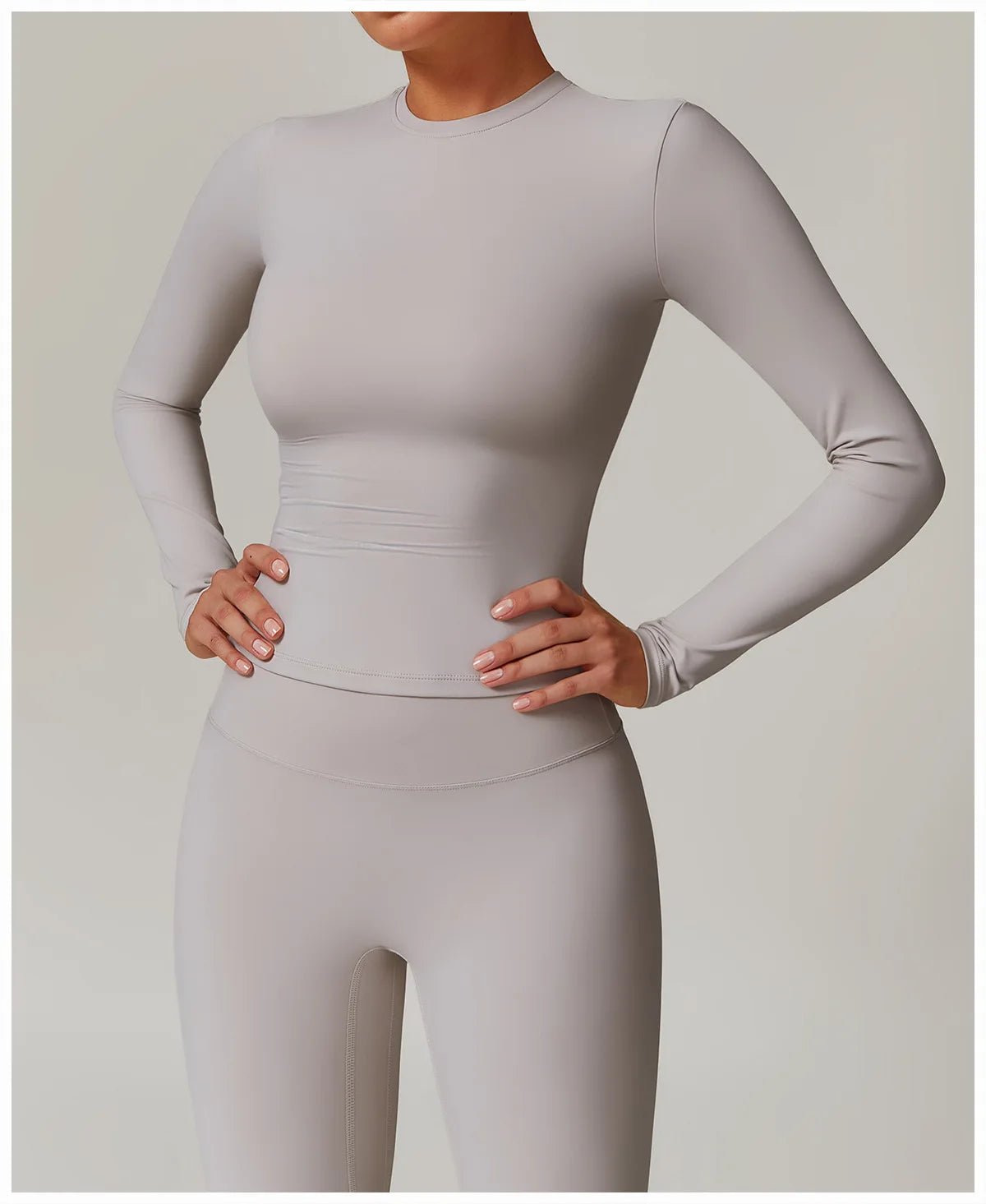 2-teiliges Langärmliges Sportshirt mit Leggings Set