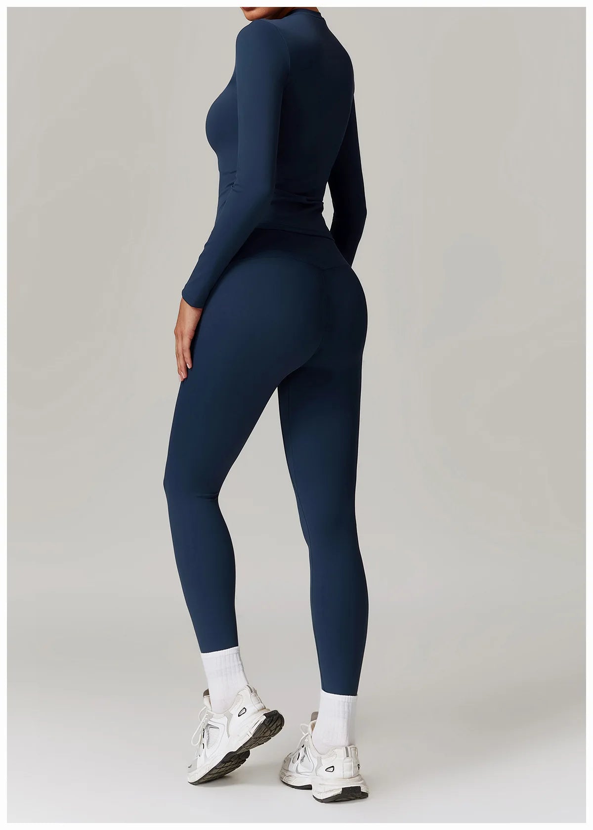 2-teiliges Langärmliges Sportshirt mit Leggings Set