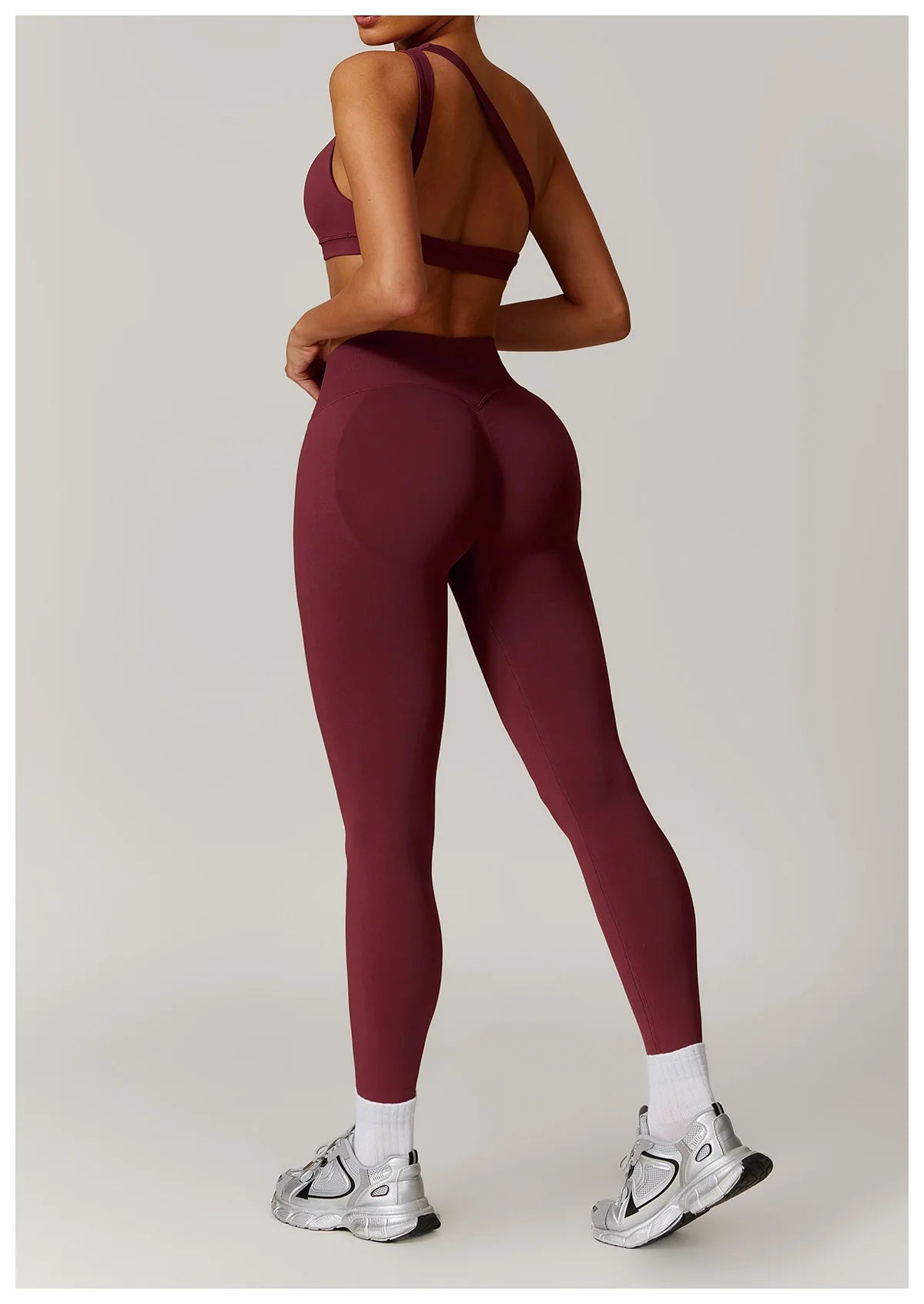 2. teiliger One-Shoulder Sport-BH mit Leggings
