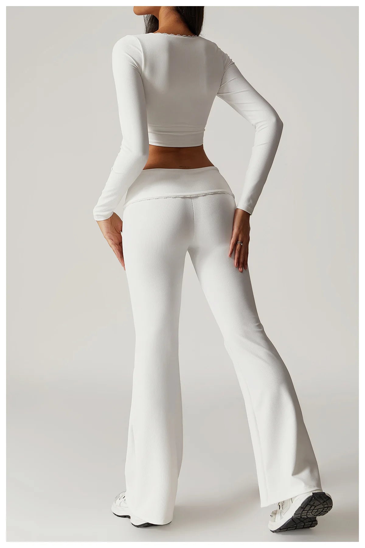 2-Teiligen Ribbed Gym Long Sleeve Set