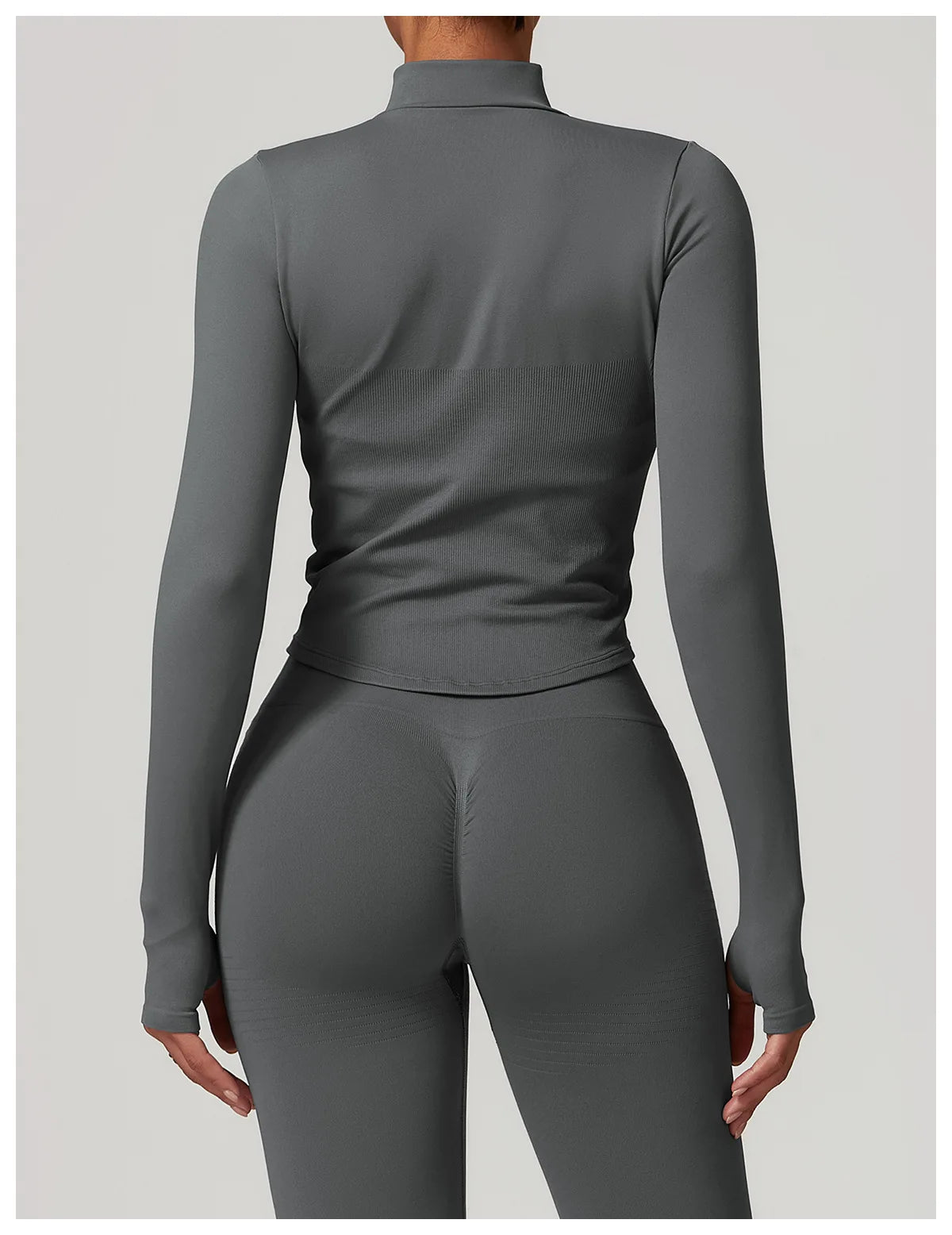 Nahtlose Sport Zipper-Jacke