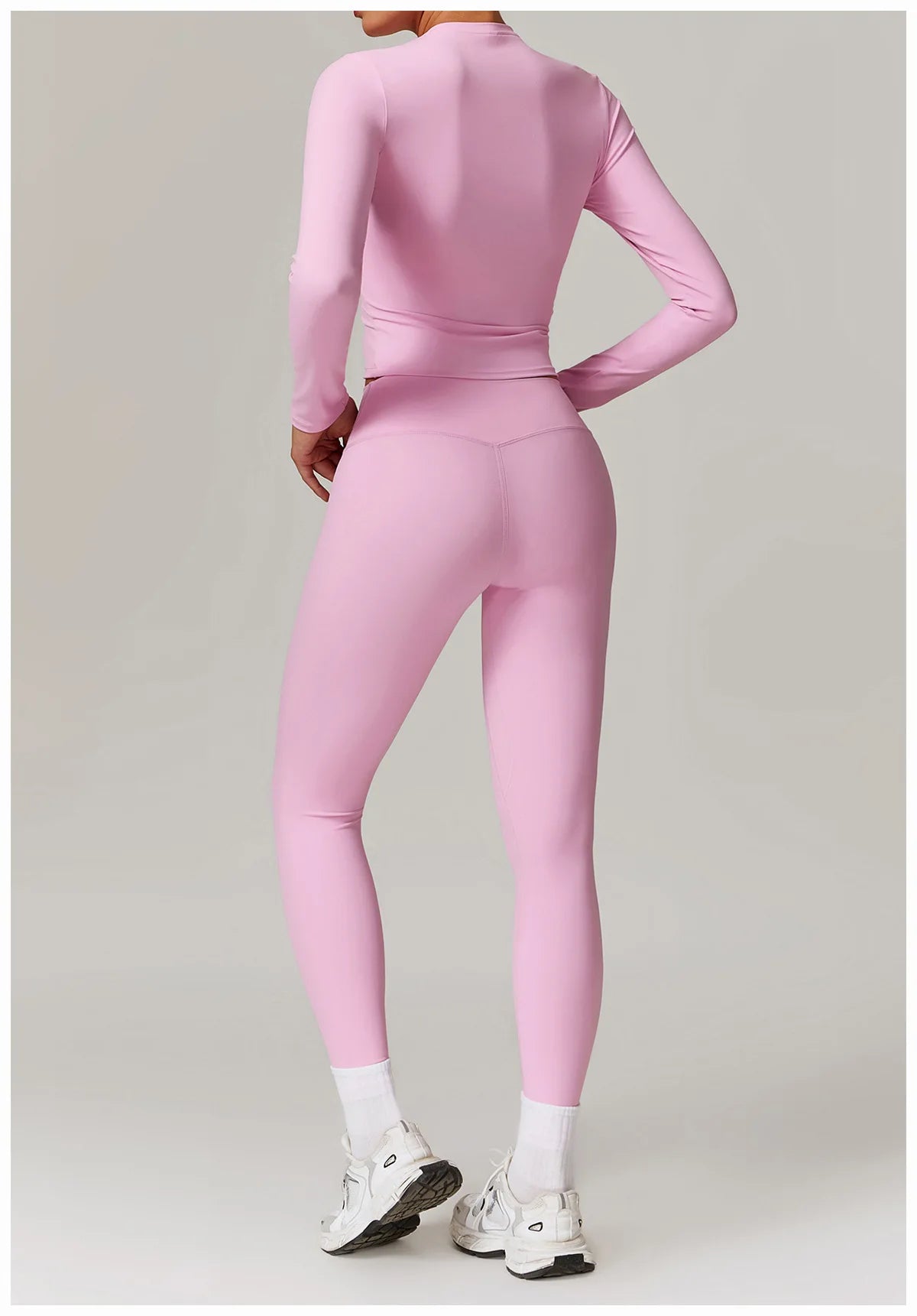 2-teiliges Langärmliges Sportshirt mit Leggings Set