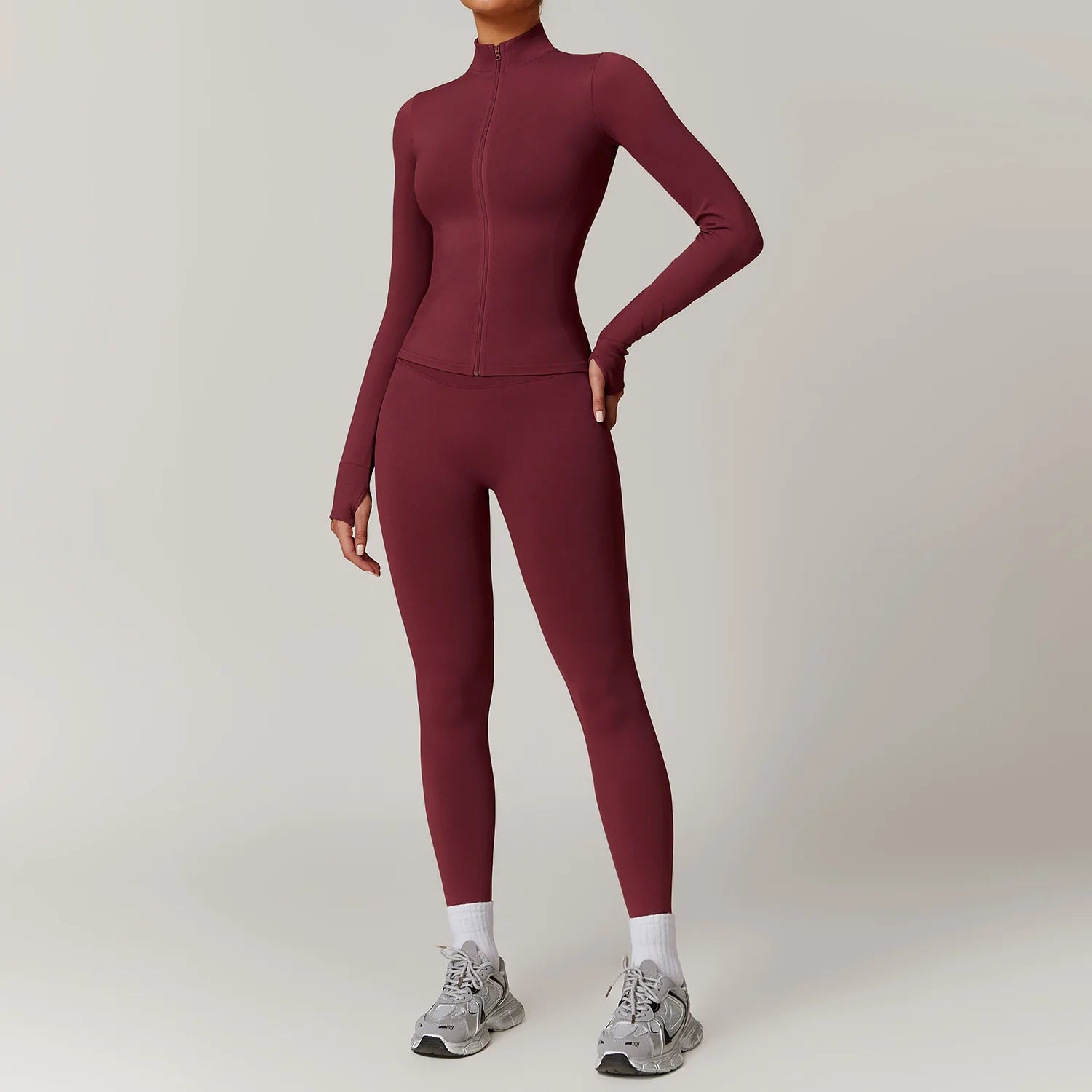 2-teiliger Sport-Jacke mit Leggings