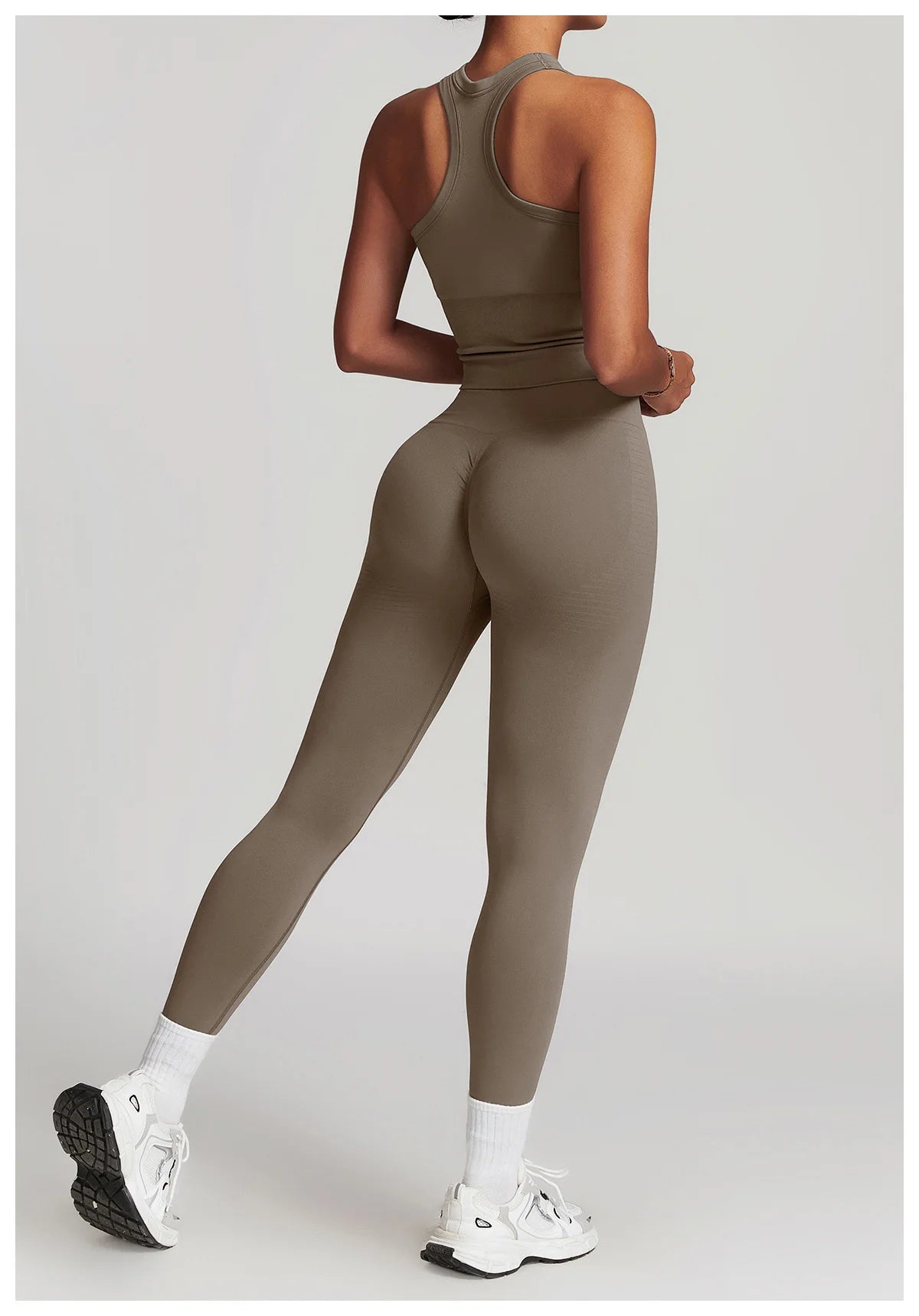 2-Teiliger Fitness Set Crop-Top mit Leggings