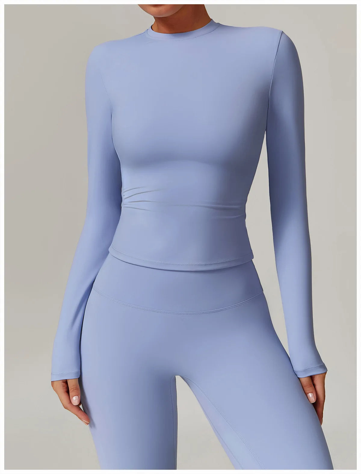2-teiliges Langärmliges Sportshirt mit Leggings Set