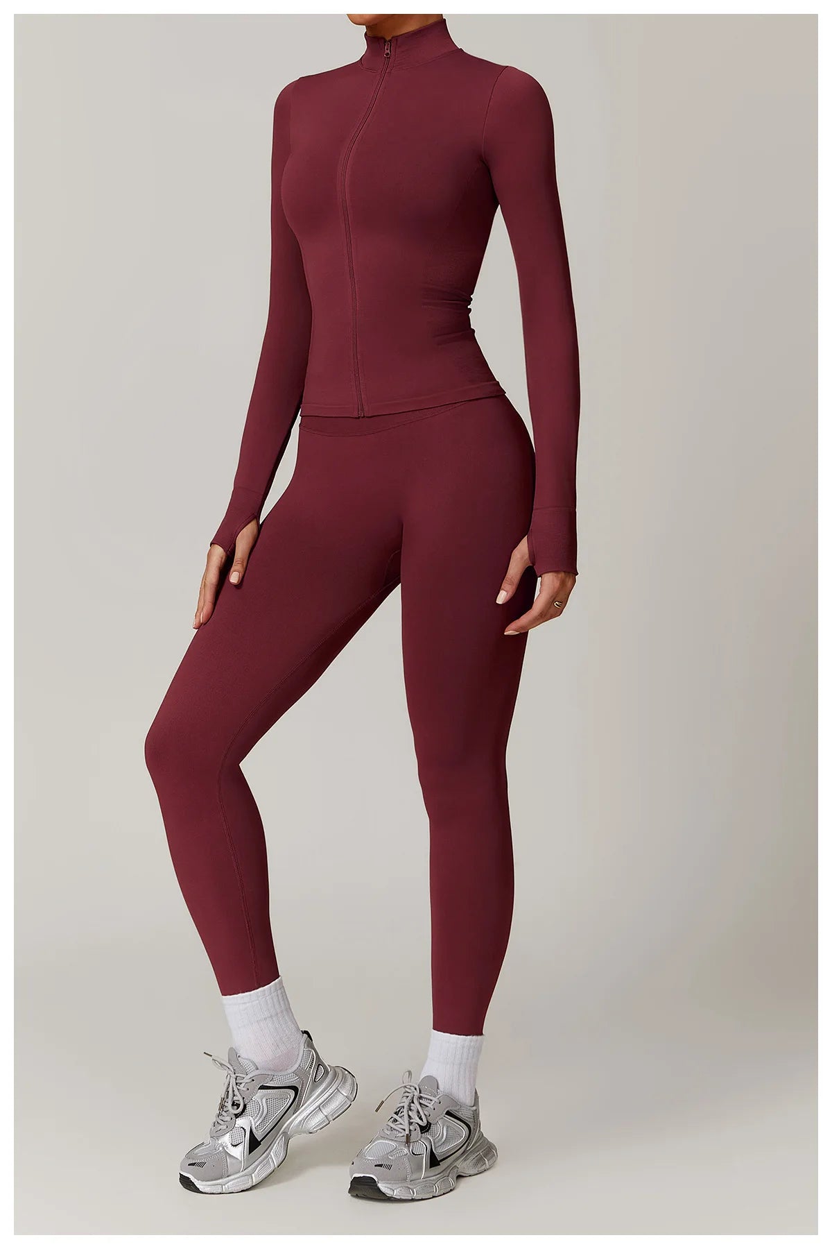 2-teiliger Sport-Jacke mit Leggings