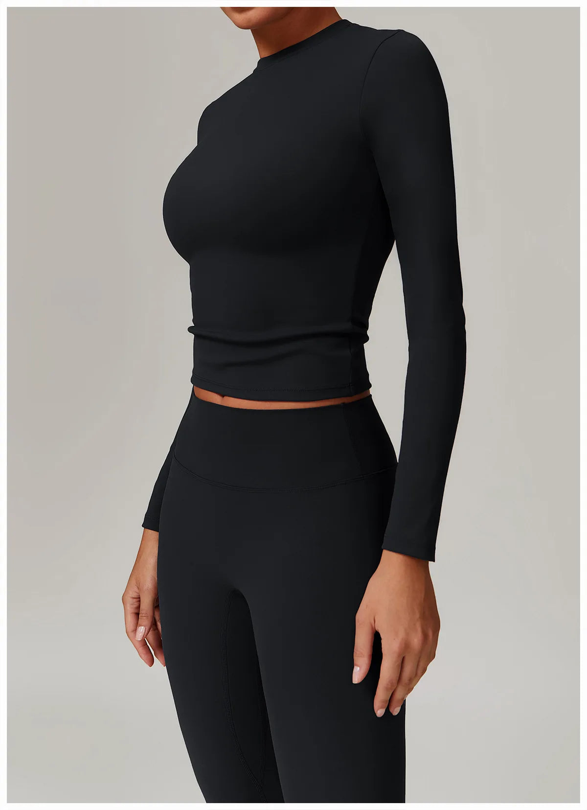 2-teiliges Langärmliges Sportshirt mit Leggings Set