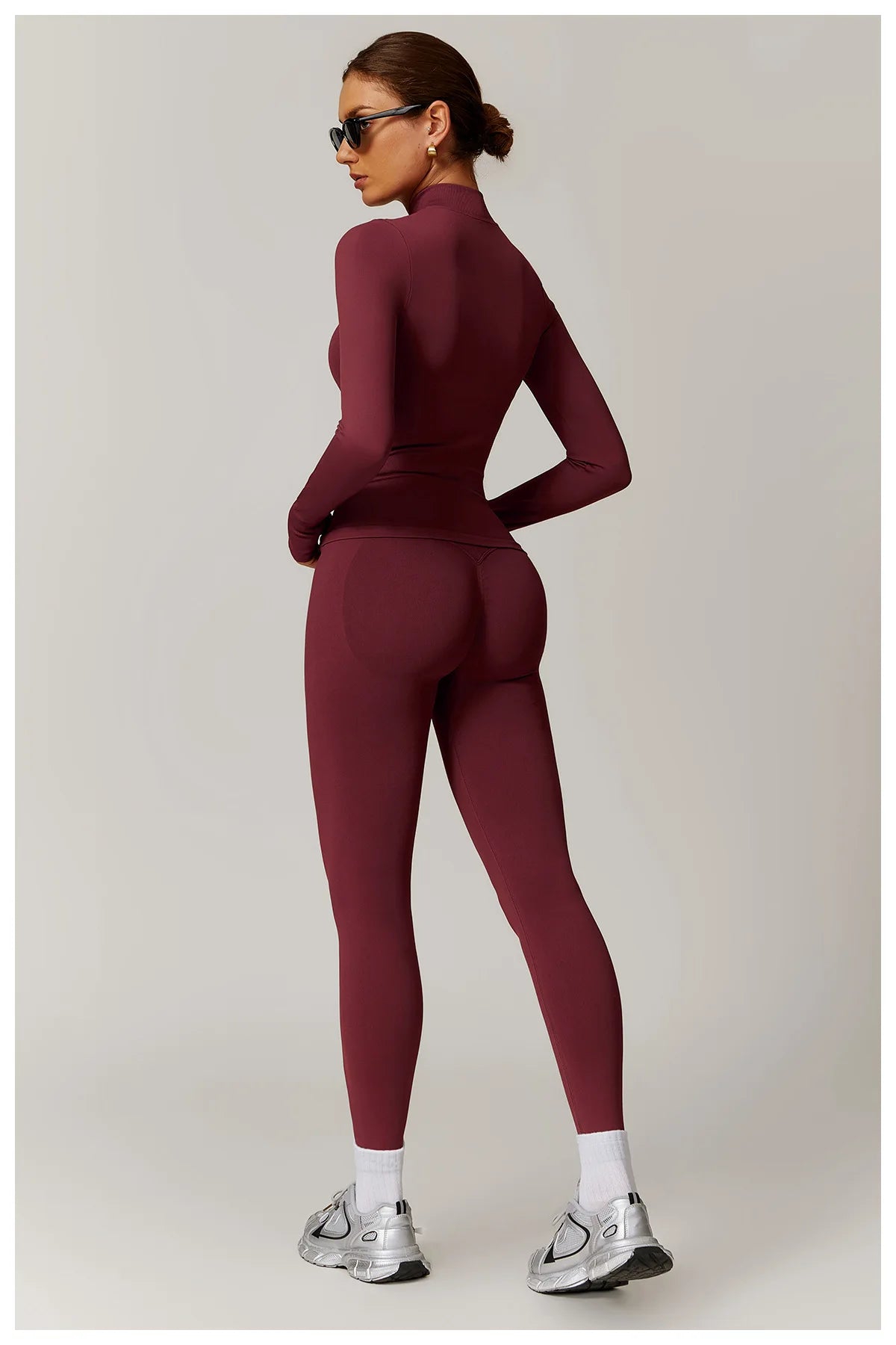 3-teiliges Set (Sport-BH, Leggings und Sport-Jacke)