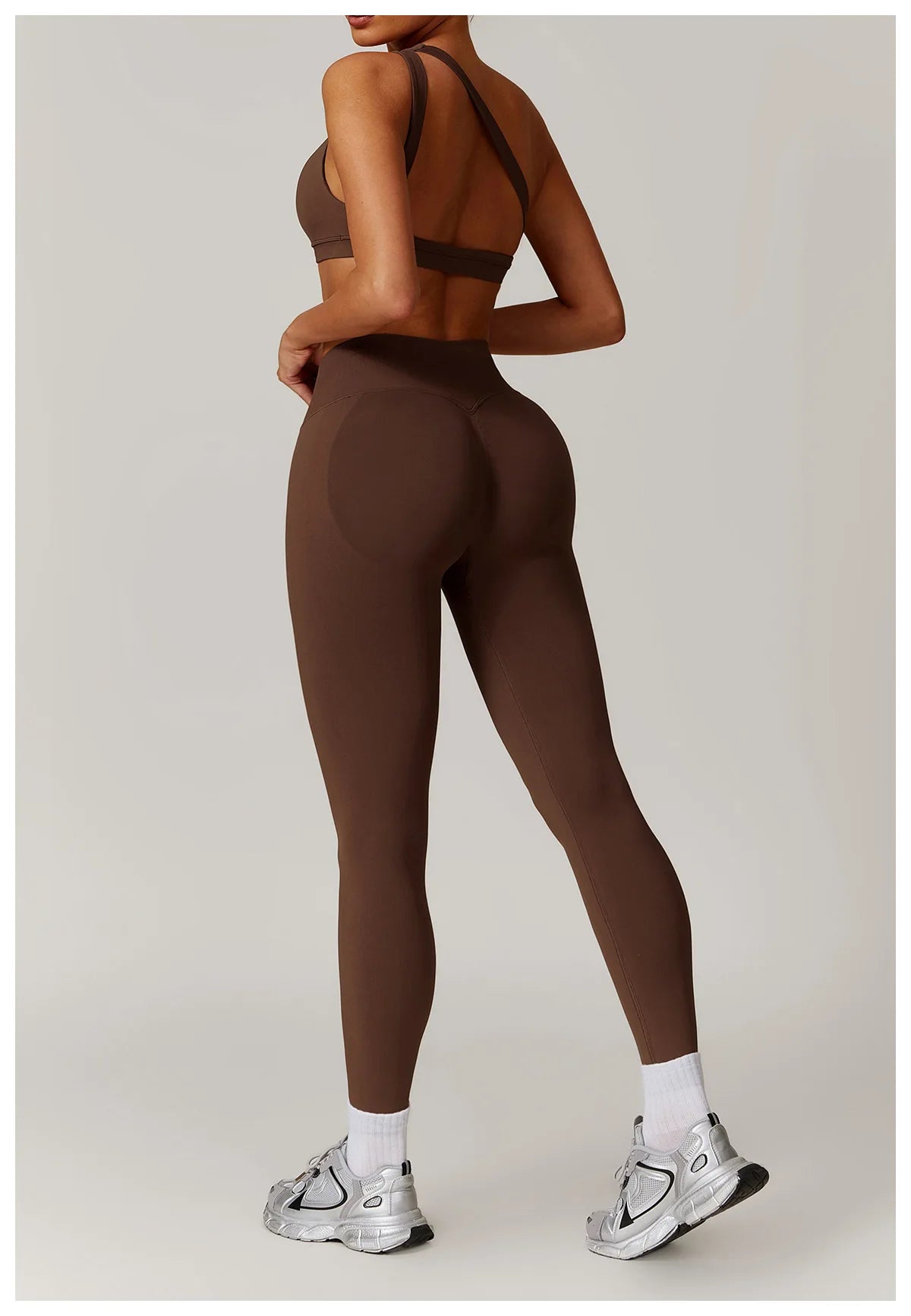 2. teiliger One-Shoulder Sport-BH mit Leggings