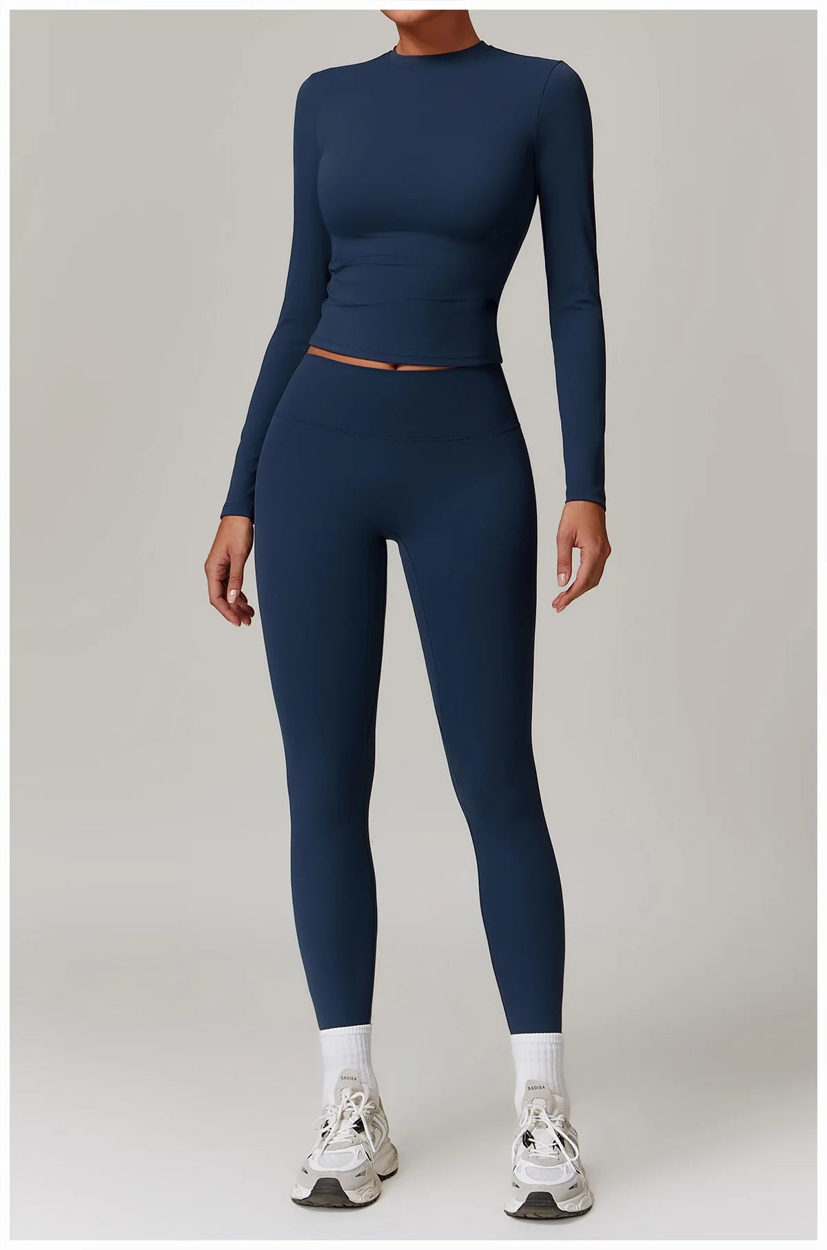 2-teiliges Langärmliges Sportshirt mit Leggings Set