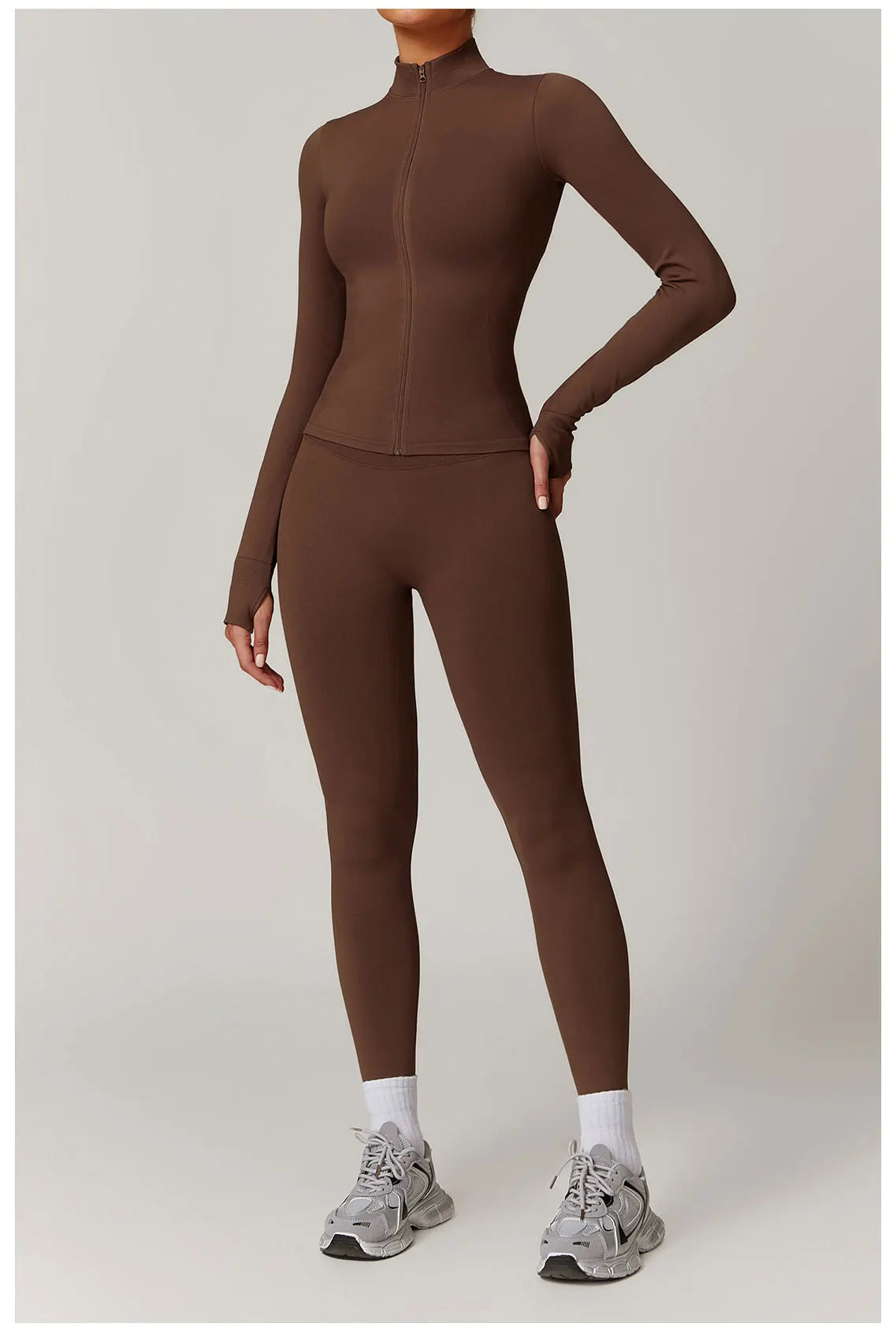2-teiliger Sport-Jacke mit Leggings