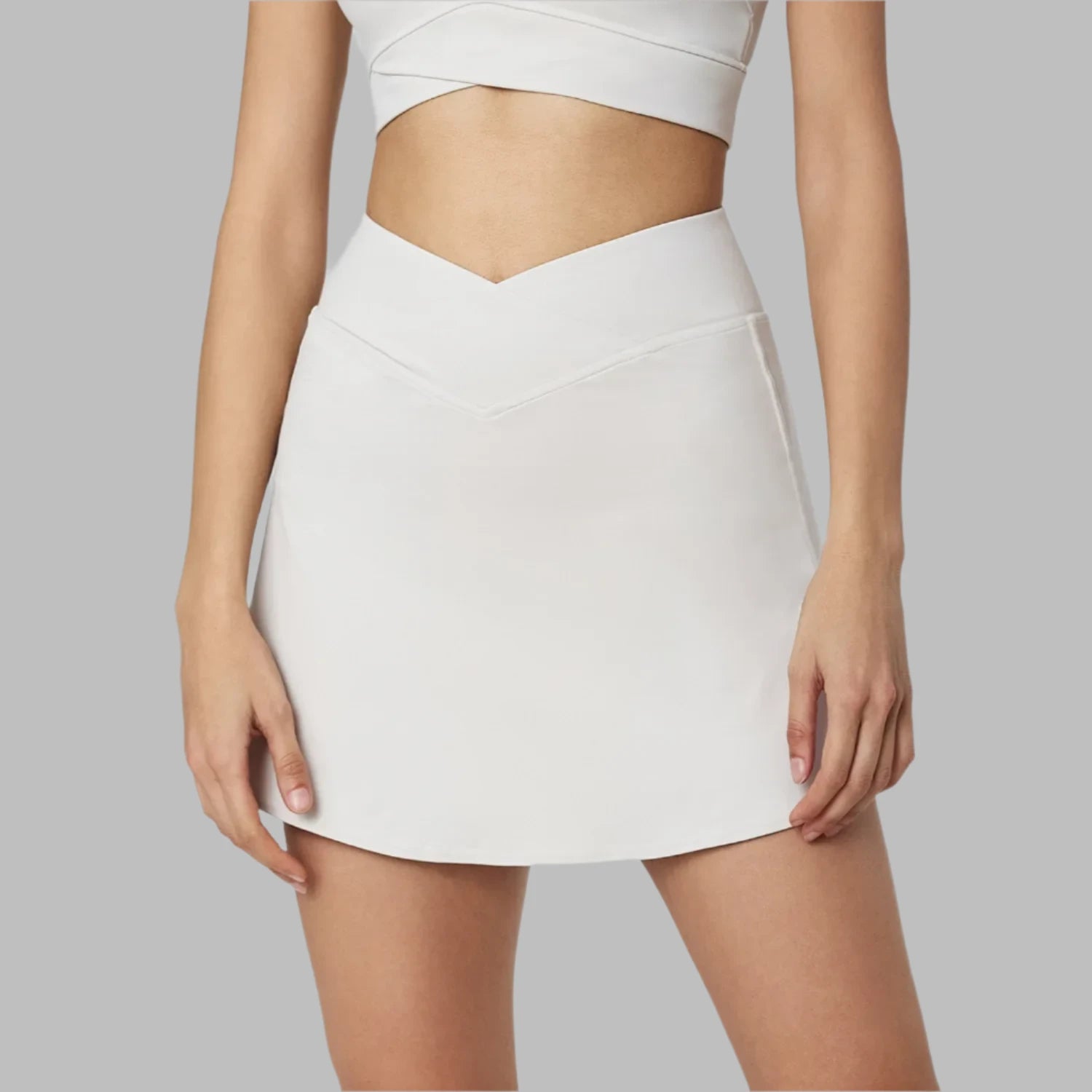 V-Shape Tennisrock für Damen mit Hoher Taille und Taschen