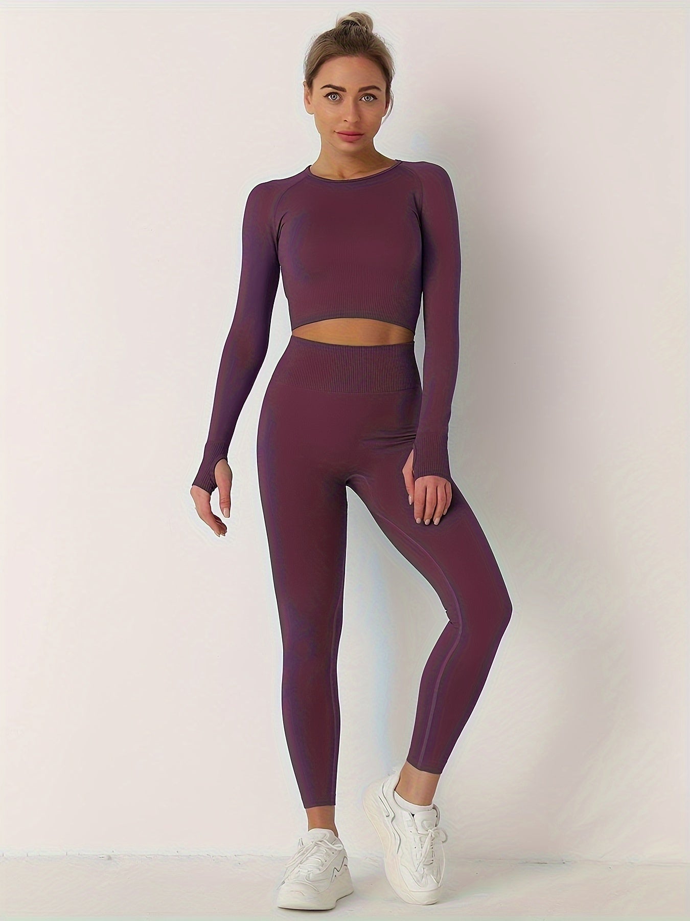 2-teiliges Seamless Long Sleeves Sport Set