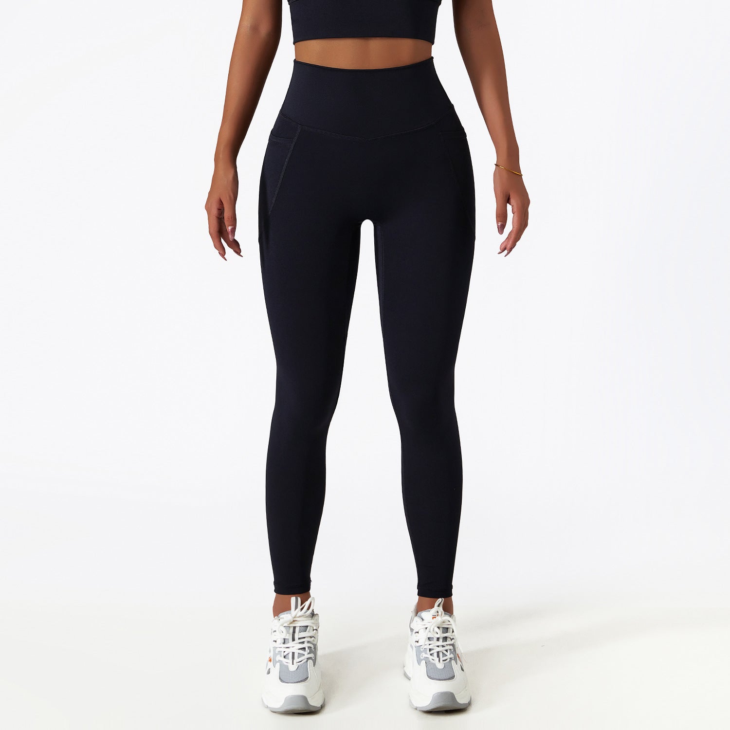 V-förmige High-Waist Pocket Leggings
