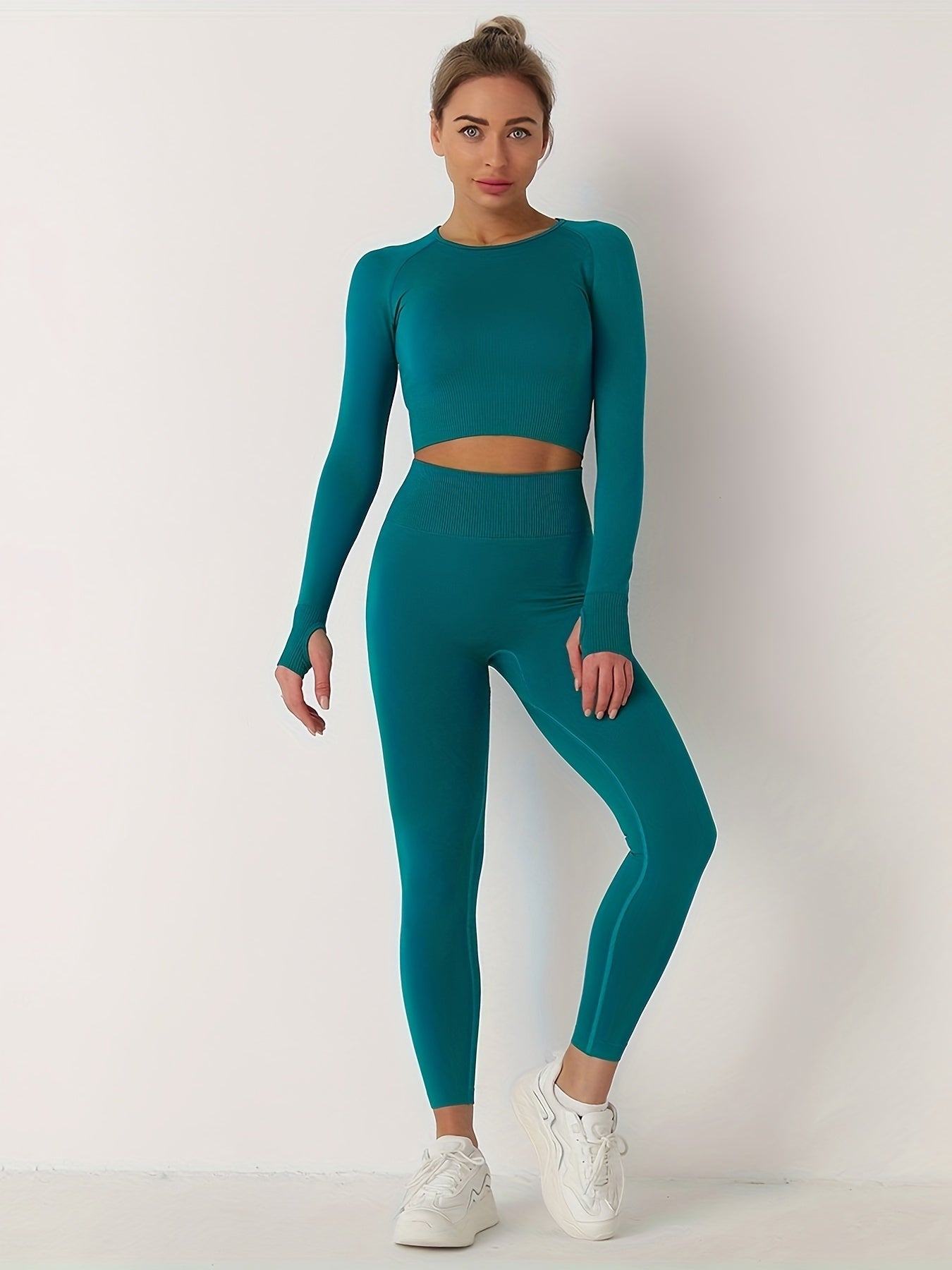 2-teiliges Seamless Long Sleeves Sport Set