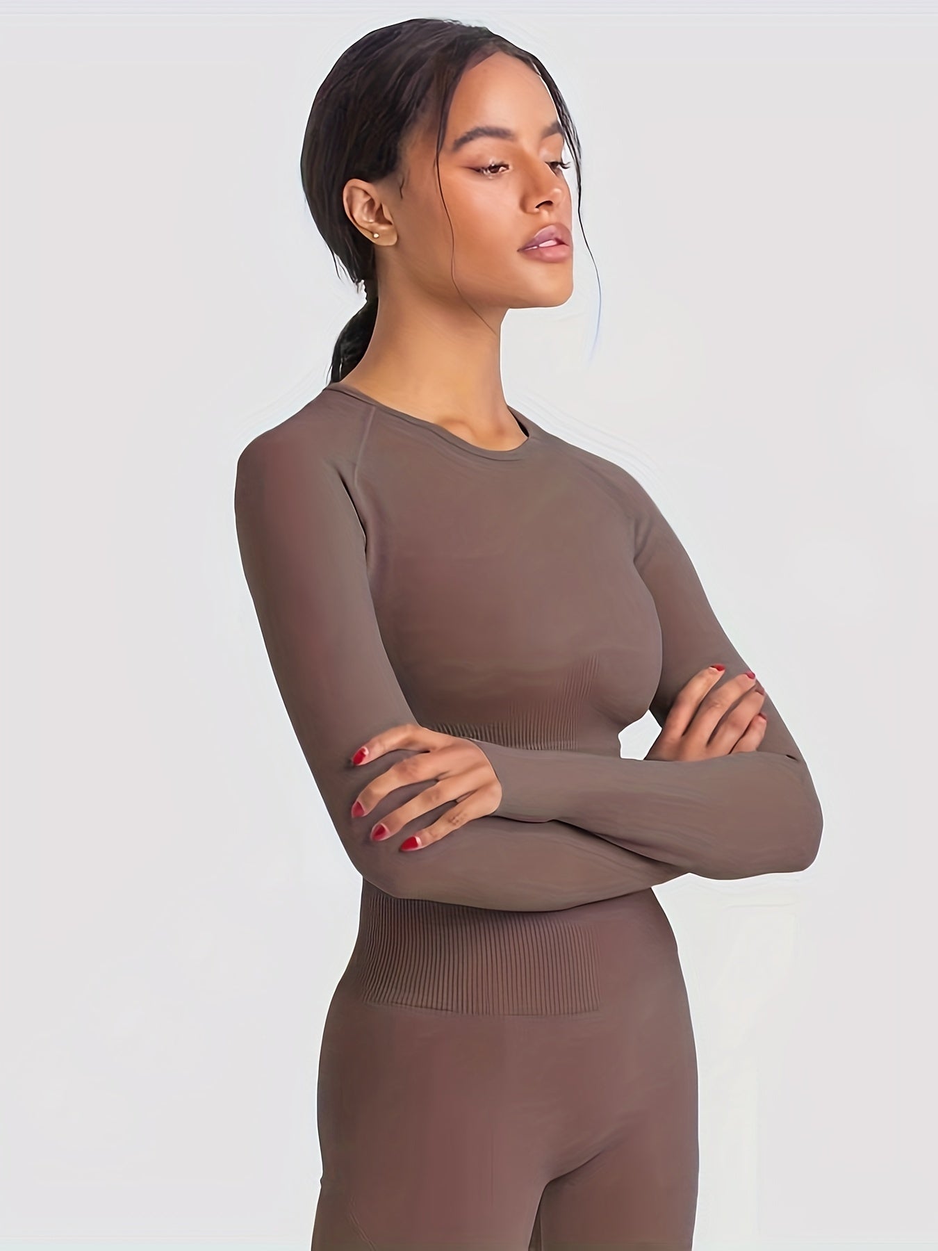 2-teiliges Seamless Long Sleeves Sport Set