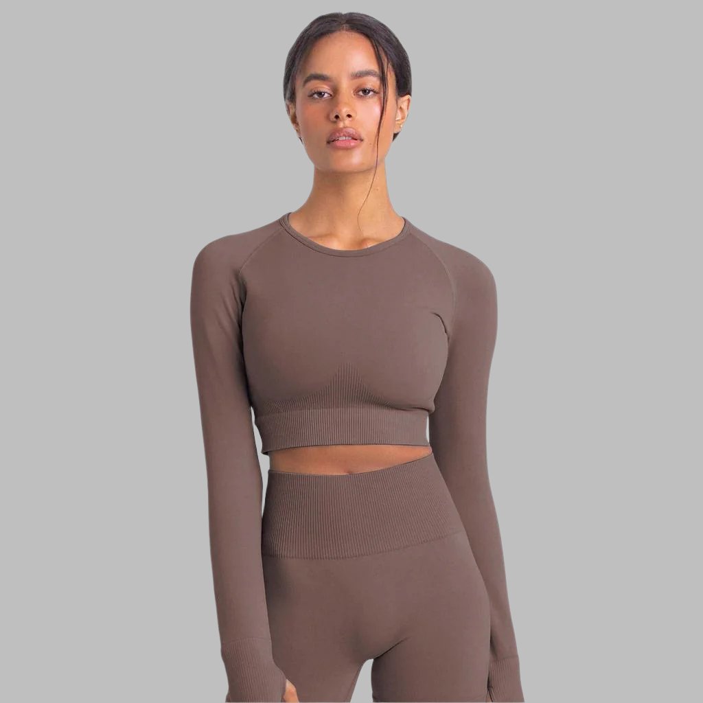 2-teiliges Seamless Long Sleeves Sport Set