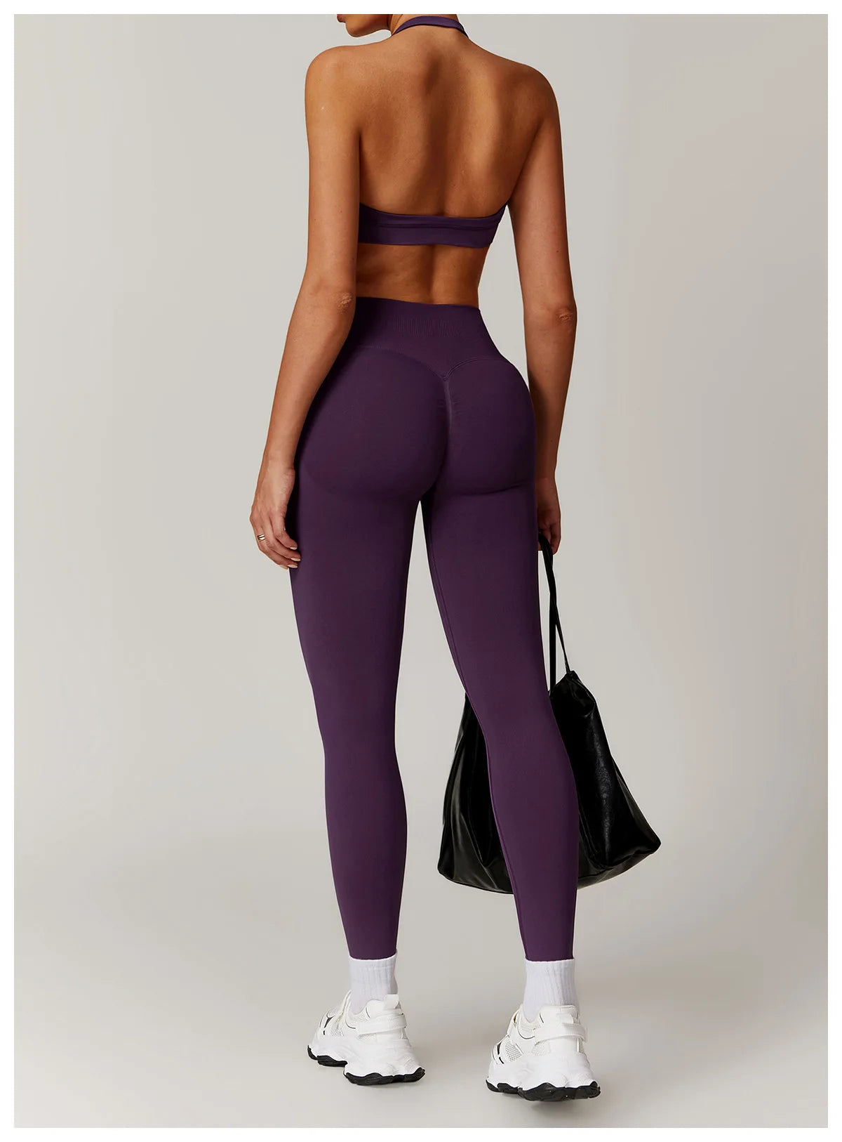 2-teiliger Hanging Neck Sport-BH mit Leggings Set