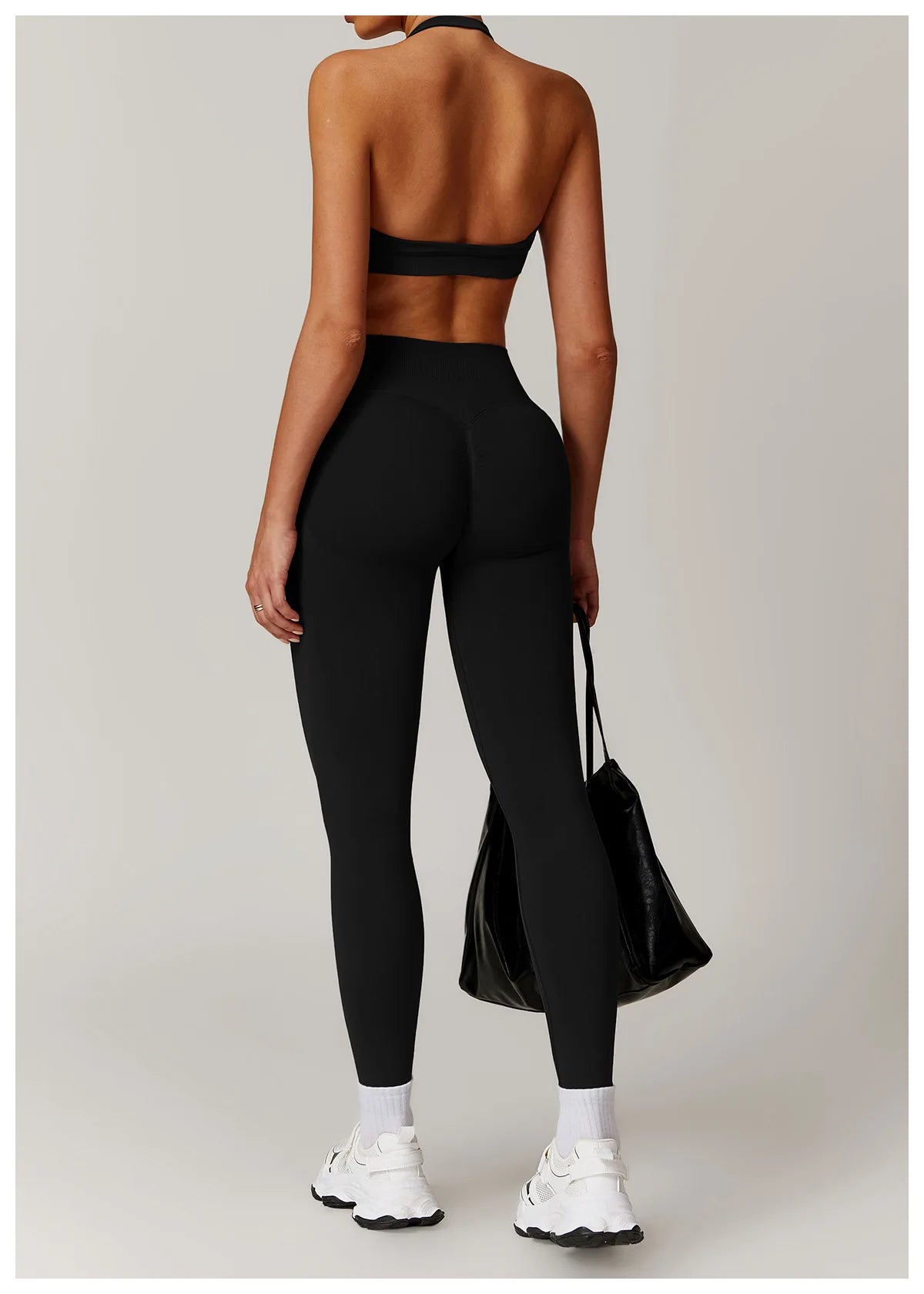 2-teiliger Hanging Neck Sport-BH mit Leggings Set