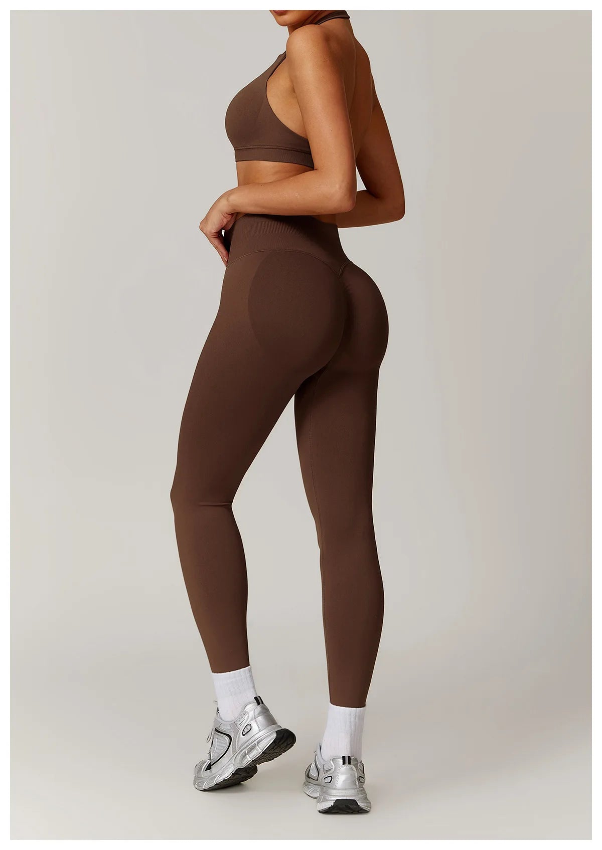 2-teiliger Hanging Neck Sport-BH mit Leggings Set