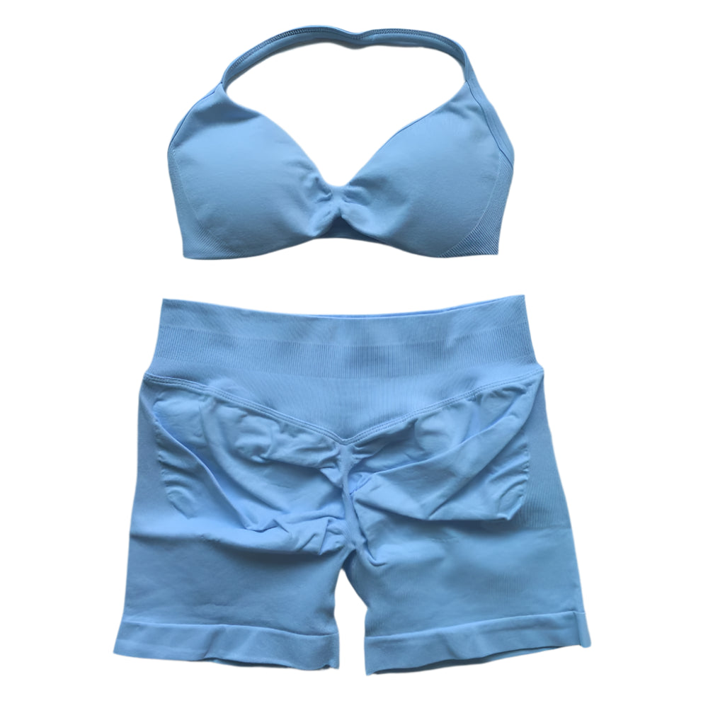 Shaping & Push-Up Sport Set – Strappy Bra & Shorts-Y
