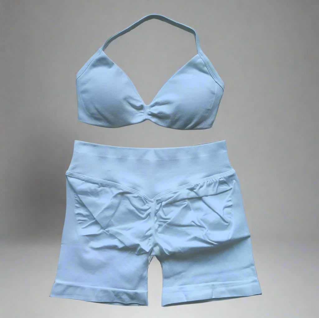 Shaping & Push-Up Sport Set – Strappy Bra & Shorts-Y